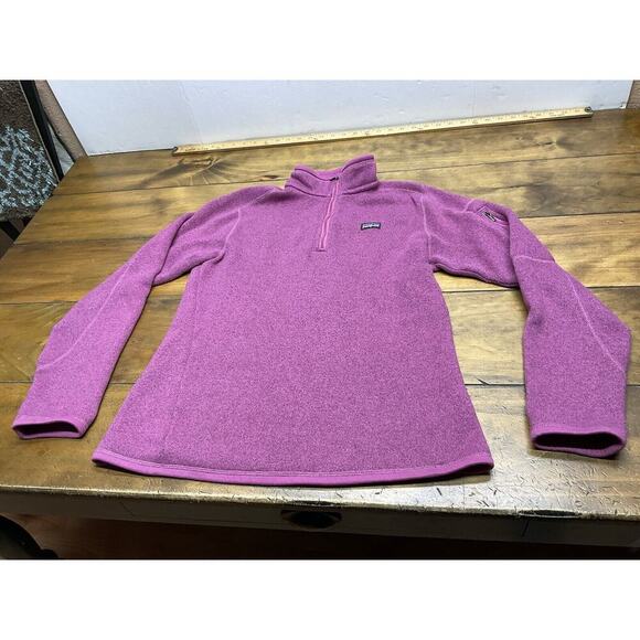 Patagonia Women’s Better Sweater Pink Magenta Full Zip Hooded Hoodie Jacket Sz M - Picture 1 of 7